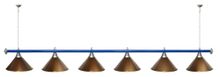 Лампа STARTBILLIARDS 6 пл. (плафоны хром,штанга золотая,фурнитура золото)