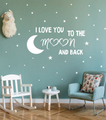 Надпись на стену  I/WE love you to the moon and back