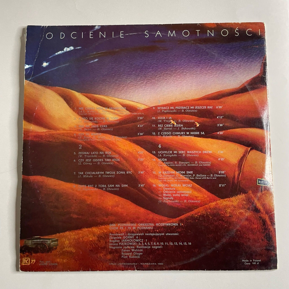 Винтажная виниловая пластинка LP Zdzislawa Sosnicka Odcienie Samotnosci (Польша 1980)