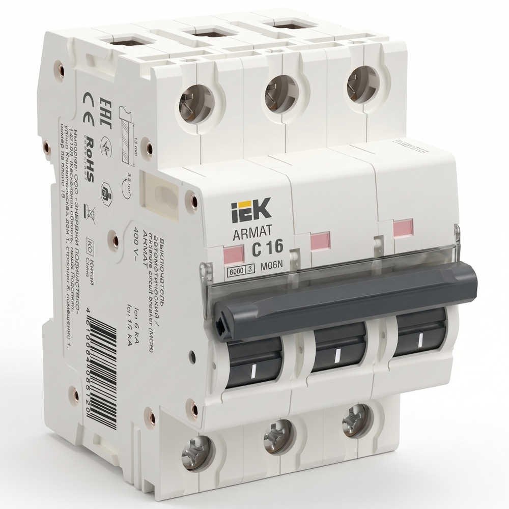 Авт. выкл. 3Р 16А 6кА C M06N ARMAT IEK