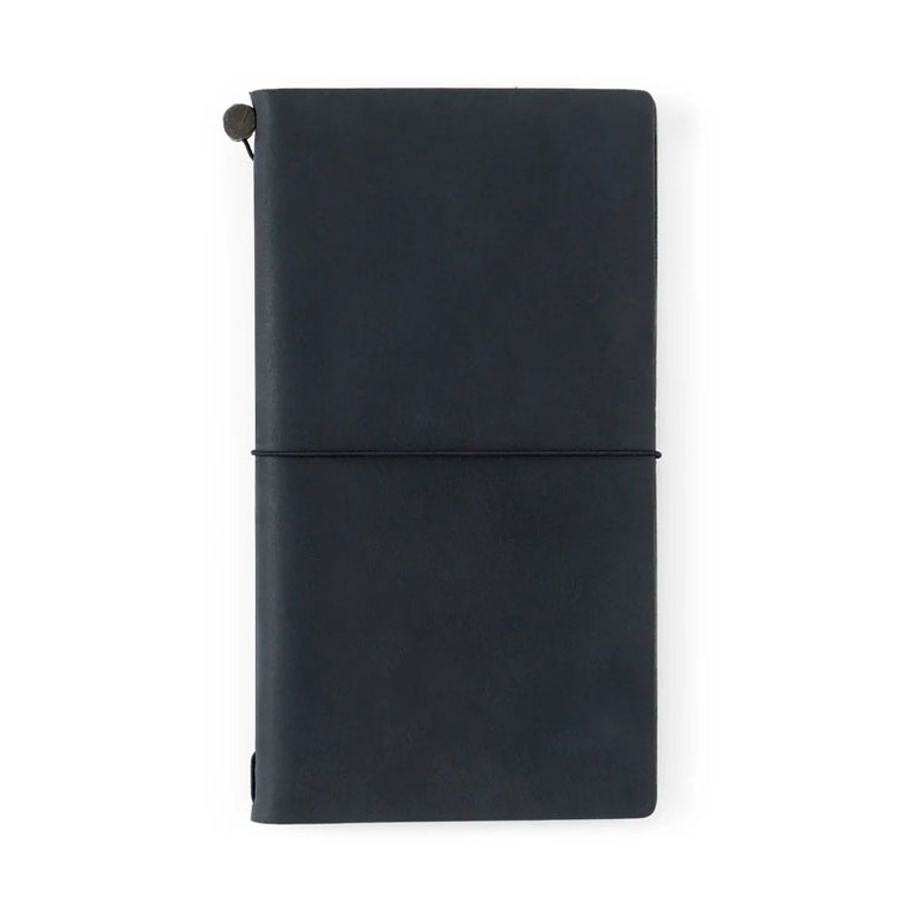 Кожаный блокнот Traveler's Company 220х120х10 мм на резинке Black (13714-006)