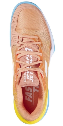 Женские теннисные кроссовки Babolat Jet Mach 3 Clay - coral/gold fusion