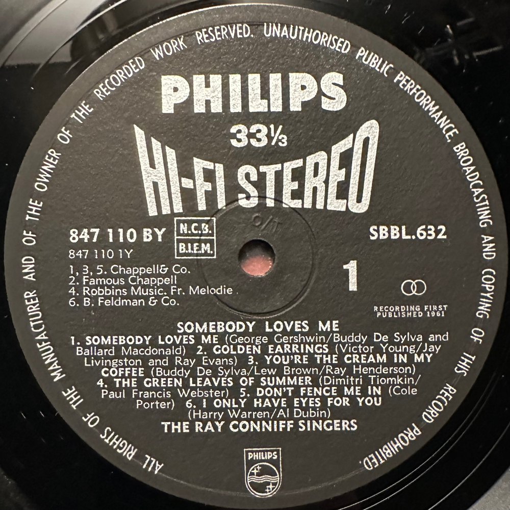 The Ray Conniff Singers - Somebody Loves Me (Англия 1961г.)