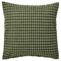 IKEA SVARTPOPPEL (ИКЕА СВАРТПОППЕЛ) - Наволочка, зеленый и желтый, 65x65 см