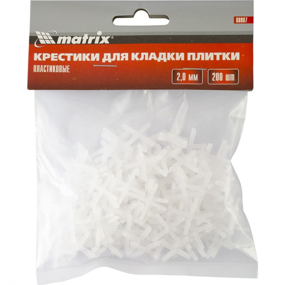88087 Крестики, 2.0 мм, для кладки плитки, 200 шт Matrix