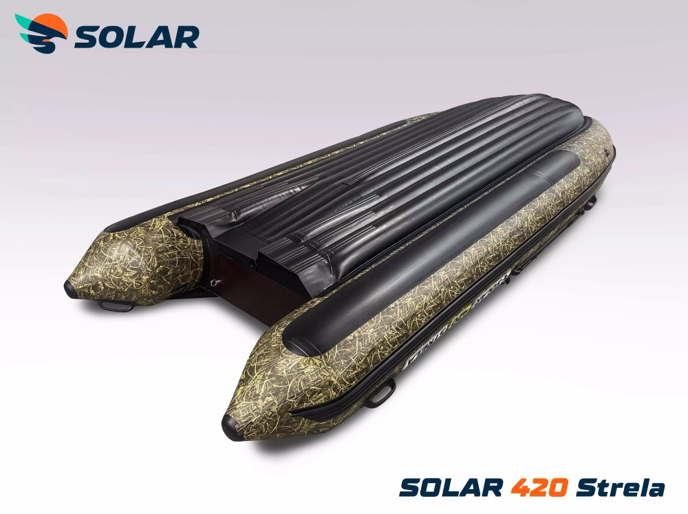 Лодка надувная моторная solar-420 strela jet tunnel