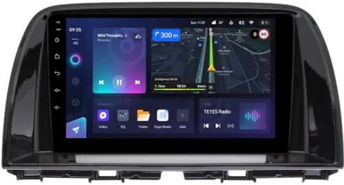 Магнитола для Mazda CX-5 2015-2017 (ШГУ цветной) - Teyes CC3L монитор 9" IPS на Android 10, CarPlay, 4G SIM-слот