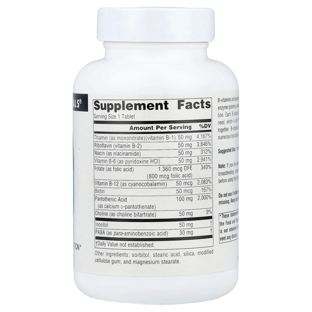 Source Naturals, комплекс B-50, 100 таблеток
