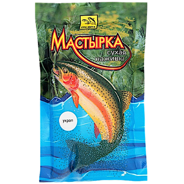 Прикормка рыб. Три Кита Мастырка Сухая наживка 100г Укроп