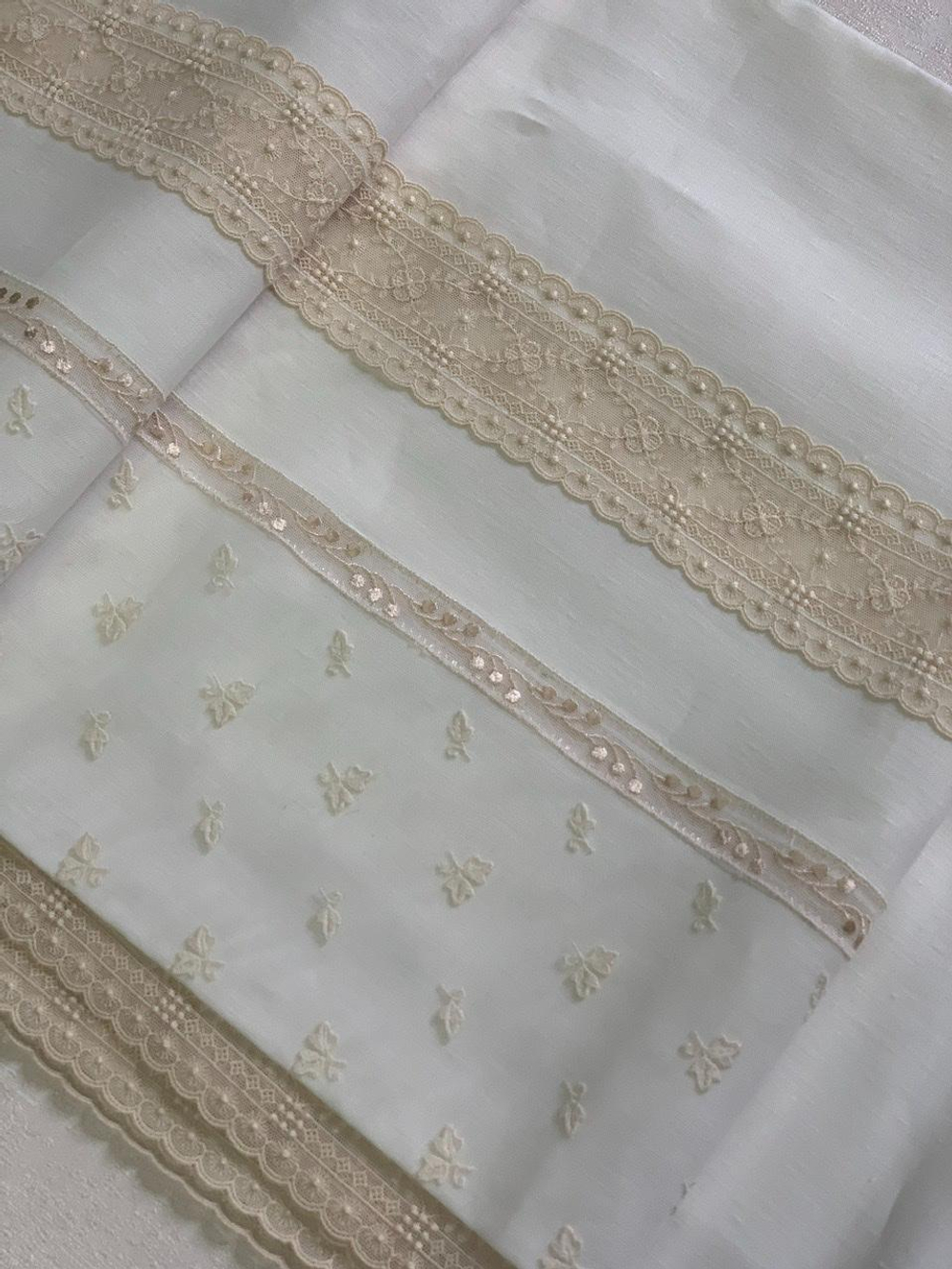 Скатерть 180x300 и 12 салфеток Palombella PM Elite шампань