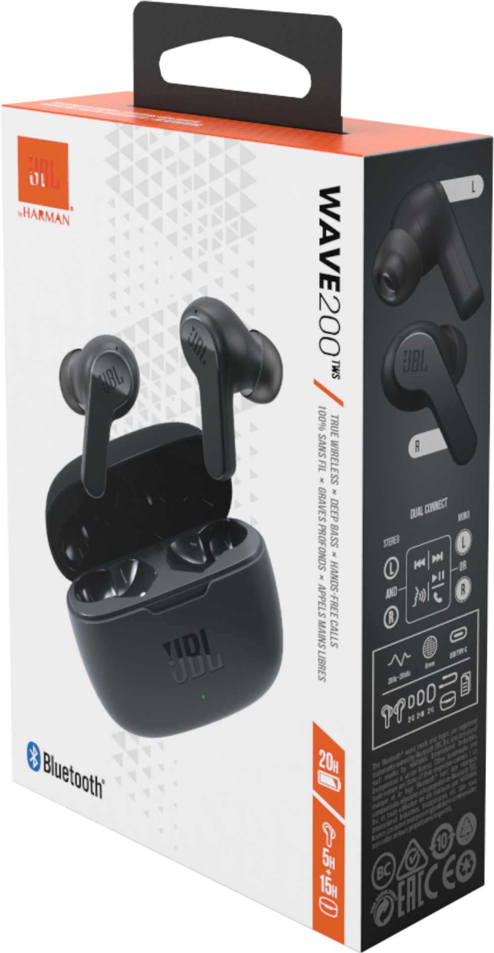 Беспроводные наушники JBL Wave 200TWS Global, USB Type-C, белый