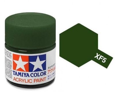 XF-5 Краска Tamiya, Зеленый Матовый (Flat Green), акрил 10мл