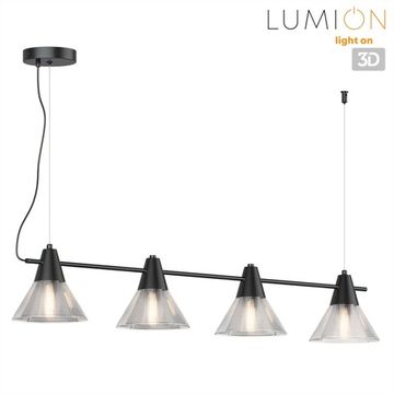 Подвес 4*E27 6595/4A черный/прозрачный MODERNI Corne Lumion
