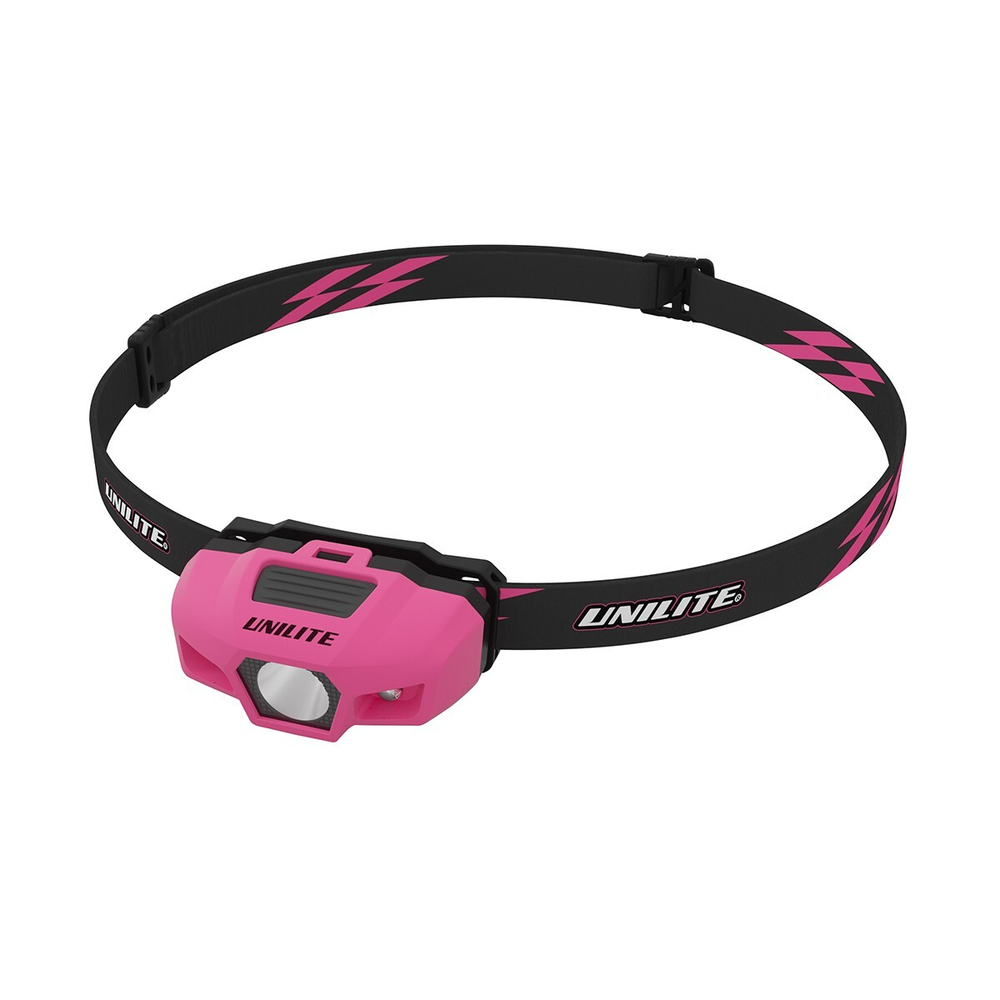 UNILITE SPORT-H1 - Спортивный налобный фонарь (розовый корпус), 175 Lm, 1xAA, IPX6