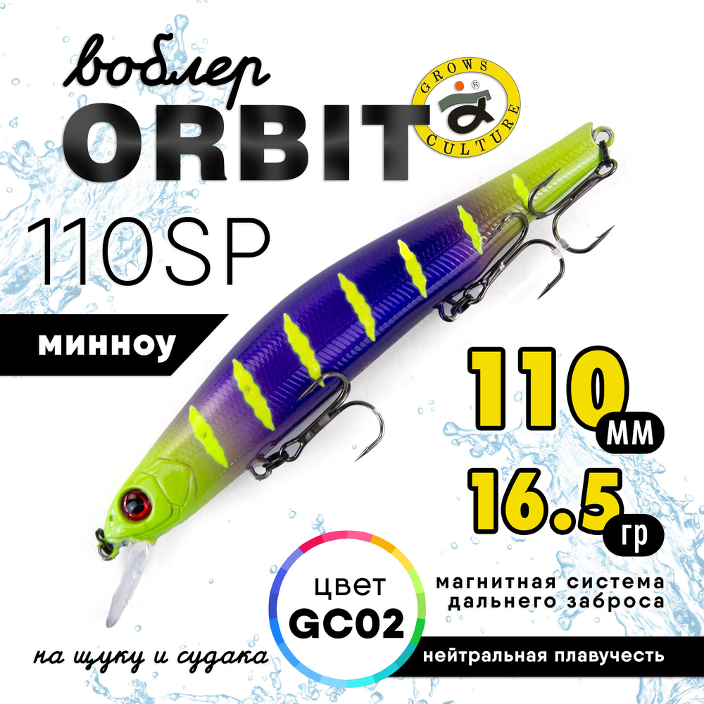 Воблер Grows Culture Orbit 110SP (110мм, 16.5гр)