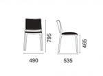 Стул пластиковый с обивкой Papatya Joy-S Soft Seat & Back