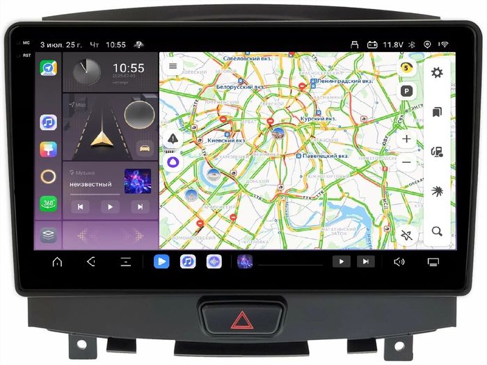 Магнитола для Infiniti EX25, EX37, QX50 2010-2017 - Kuberg KP-9250-FW QLed+2K, Android 13, Быстрейшая, CarPlay, 4G SIM-слот