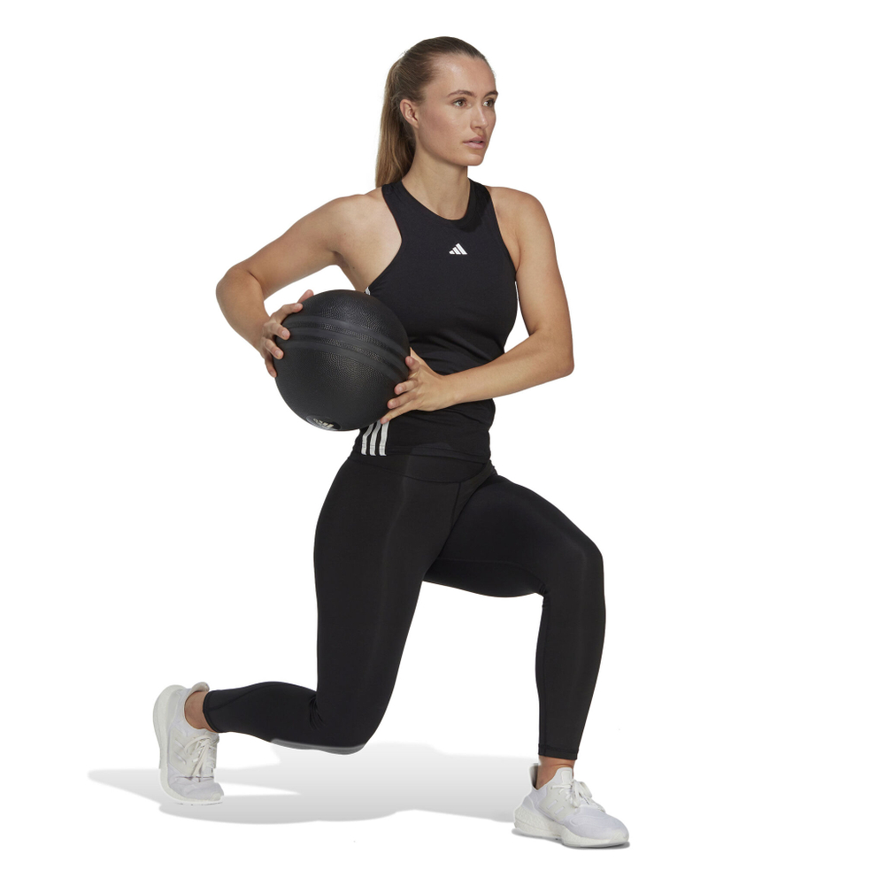 Женская теннисная майка adidas Essentials AEROREADY Train Regular 3-Stripes Tank Top Women - Black