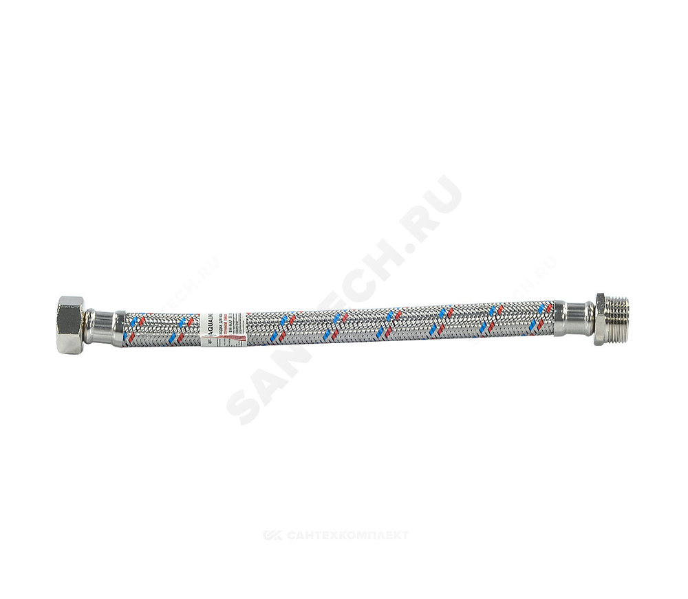 Подводка гибкая для воды нержавеющая оплетка ГИГАНТ 3/4" г-ш L=1.5м AQUALINE 04961