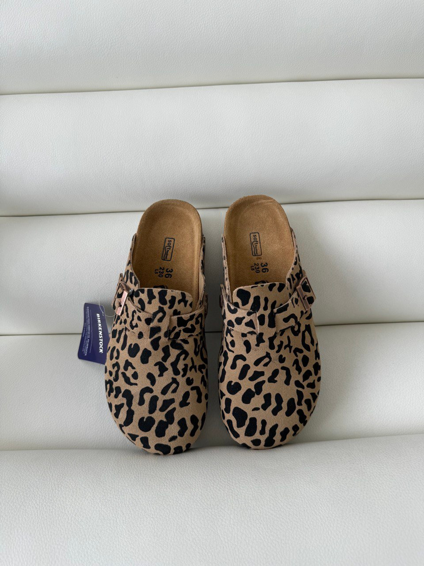 Мюли Birkenstock в леопардовом цвете