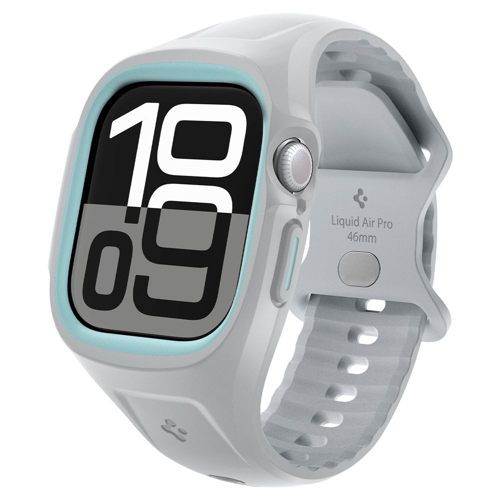 Чехол с ремешком Spigen Liquid Air Pro для Apple Watch 10 46mm серый