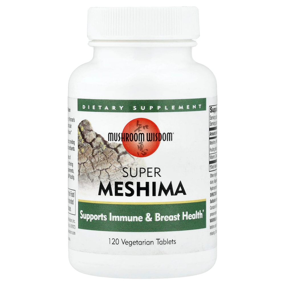 Mushroom Wisdom, Super Meshima, 120 вегетарианских таблеток
