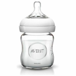Антиколиковая стеклянная бутылочка Avent Natural 0+ мес., 120 мл (Франция)