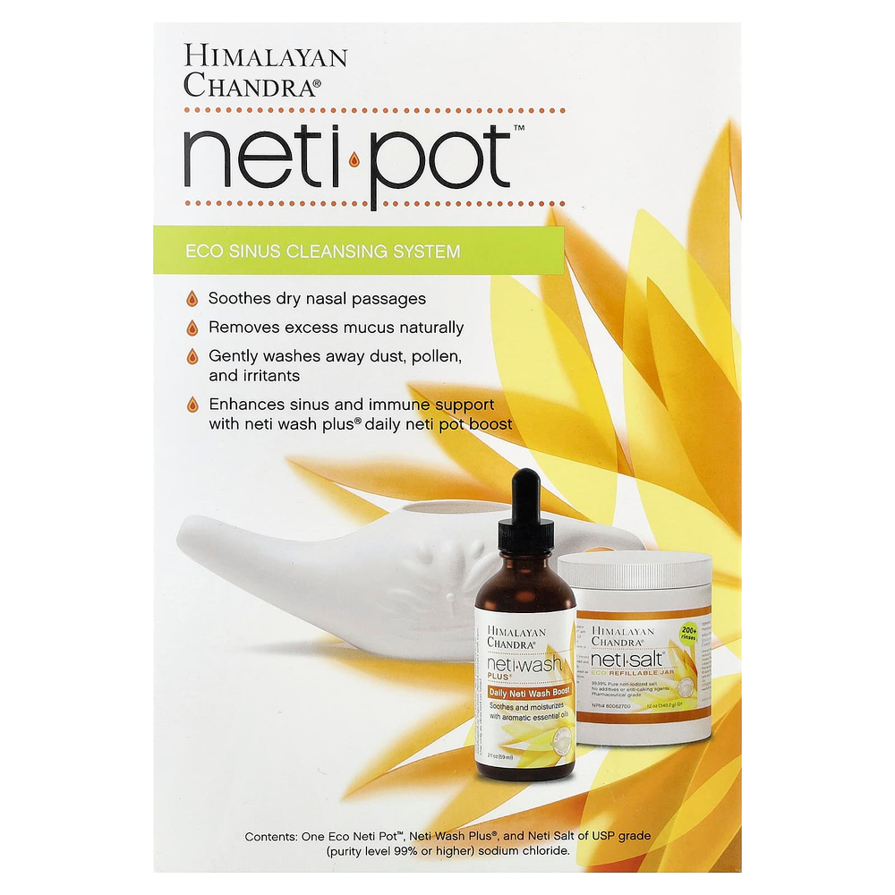 Himalayan Chandra, Нети Пот™, Eco Sinus Cleansing System, набор из 3 предметов