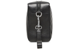 Balenciaga Grain Calfskin Toiletry Bag Men"s Black