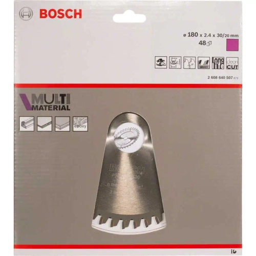 Пильный диск Multi Material 180x30x2,4 BOSCH 2608640507