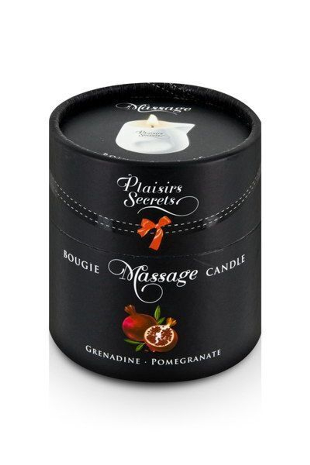 Массажная свеча с ароматом граната Bougie de Massage Gourmande Grenadine - 80 мл. (Цвет: белый)