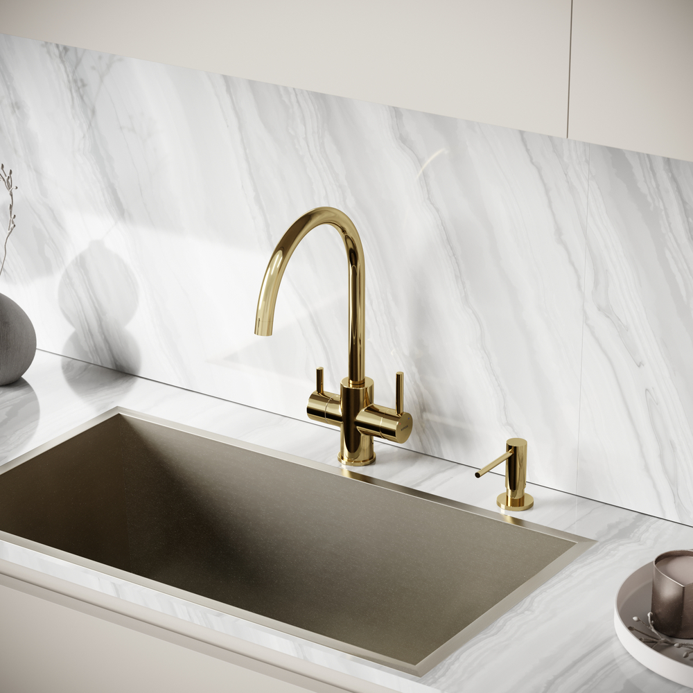 Смеситель для кухни Sancos Taper с краном для фильтра, полированное золото, SC4012ZG, арт. SC4012ZG