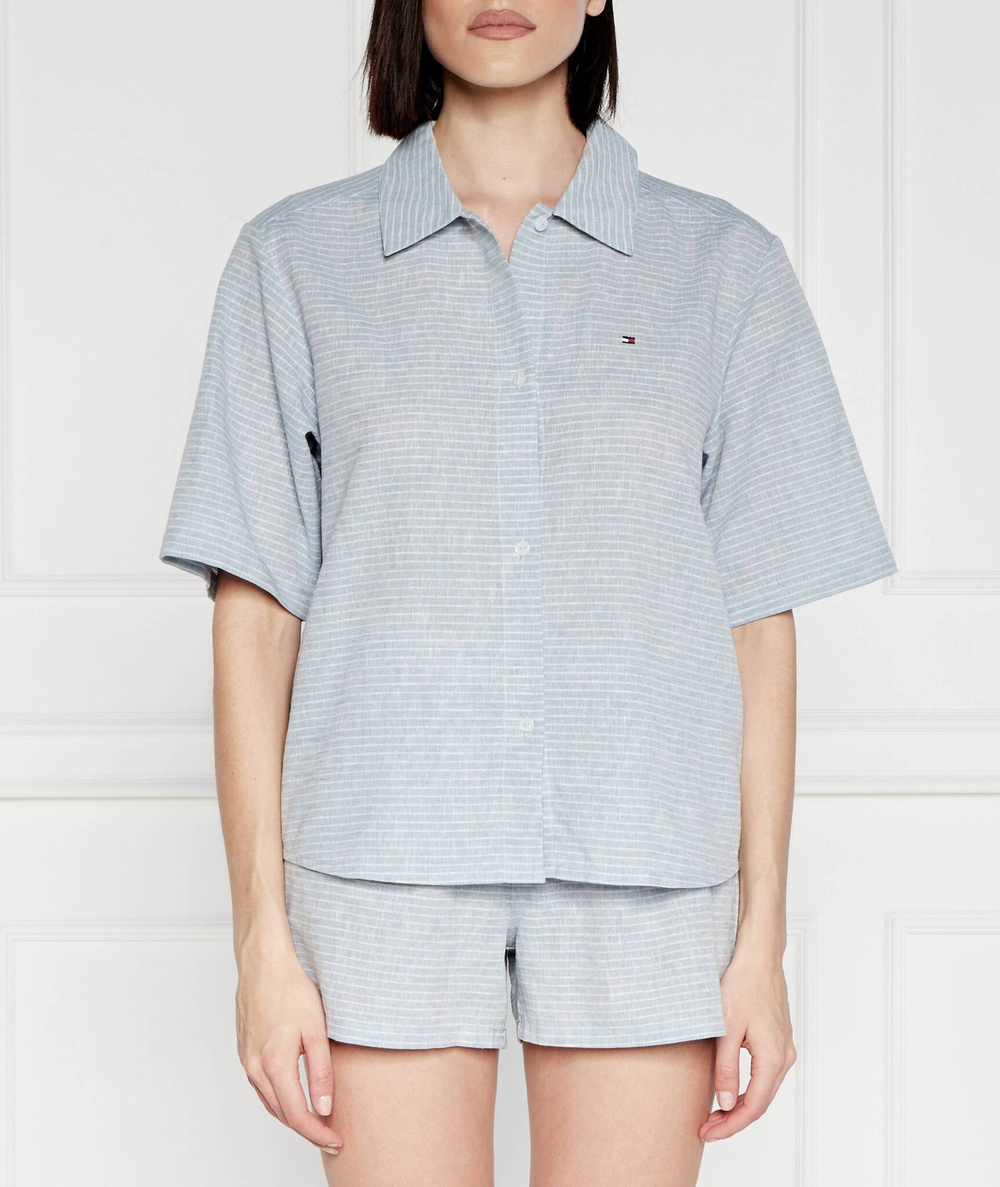 Льняная пижамы Ithaca Tommy Hilfiger - голубой(UW0UW04519)