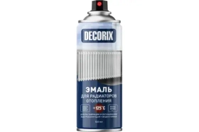 Аэрозольная эмаль для радиаторов Decorix до +125С акриловая черный матовый 520 мл 0105-02 DX