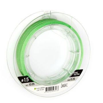 Леска плетёная Lucky John Vanrex х8 BRAID Fluo Green 125 м, 0,20 мм