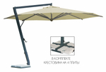 Зонт профессиональный Ø4 м Scolaro Leonardo Braccio, антрацит, слоновая кость