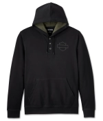 Худи Men´s Hooded Henley Cowboy Rider black Harley-Davidson
