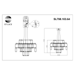 SL798.103.64 Люстра подвесная ST-Luce Хром/Хром LED 64*0,2W 3200K