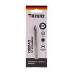 Сверло по стеклу и керамике 8 мм, 2 грани, шестигранный хвостовик KRANZ