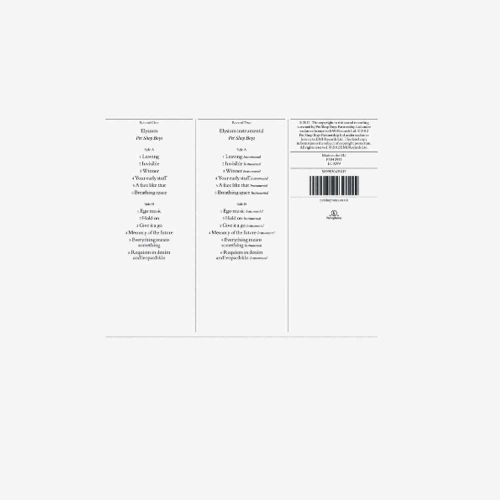 Pet Shop Boys / Elysium (2LP)