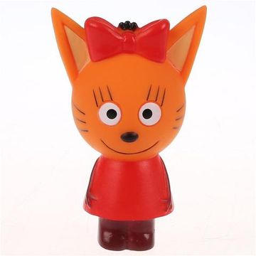 ИГРУШКА ПЛАСТИЗОЛЬ ДЛЯ ВАННЫ "КАПИТОШКА" Три Кота. Карамелька в сетке