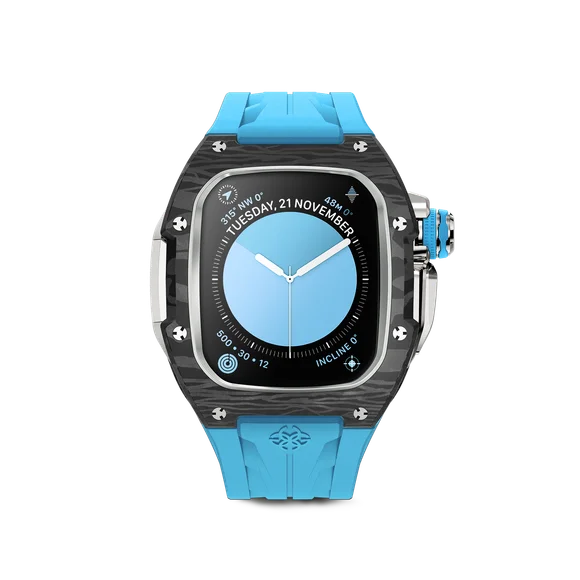 Корпус для Apple Watch Ultra RSCIII46 - Карбон/Голубой
