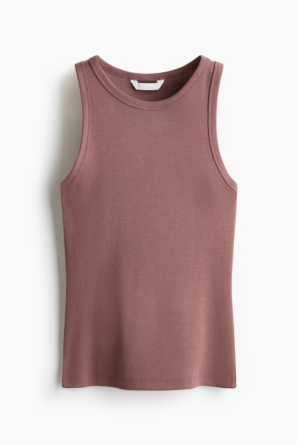 Хлопковый топ в рубчик без рукавов - H&M