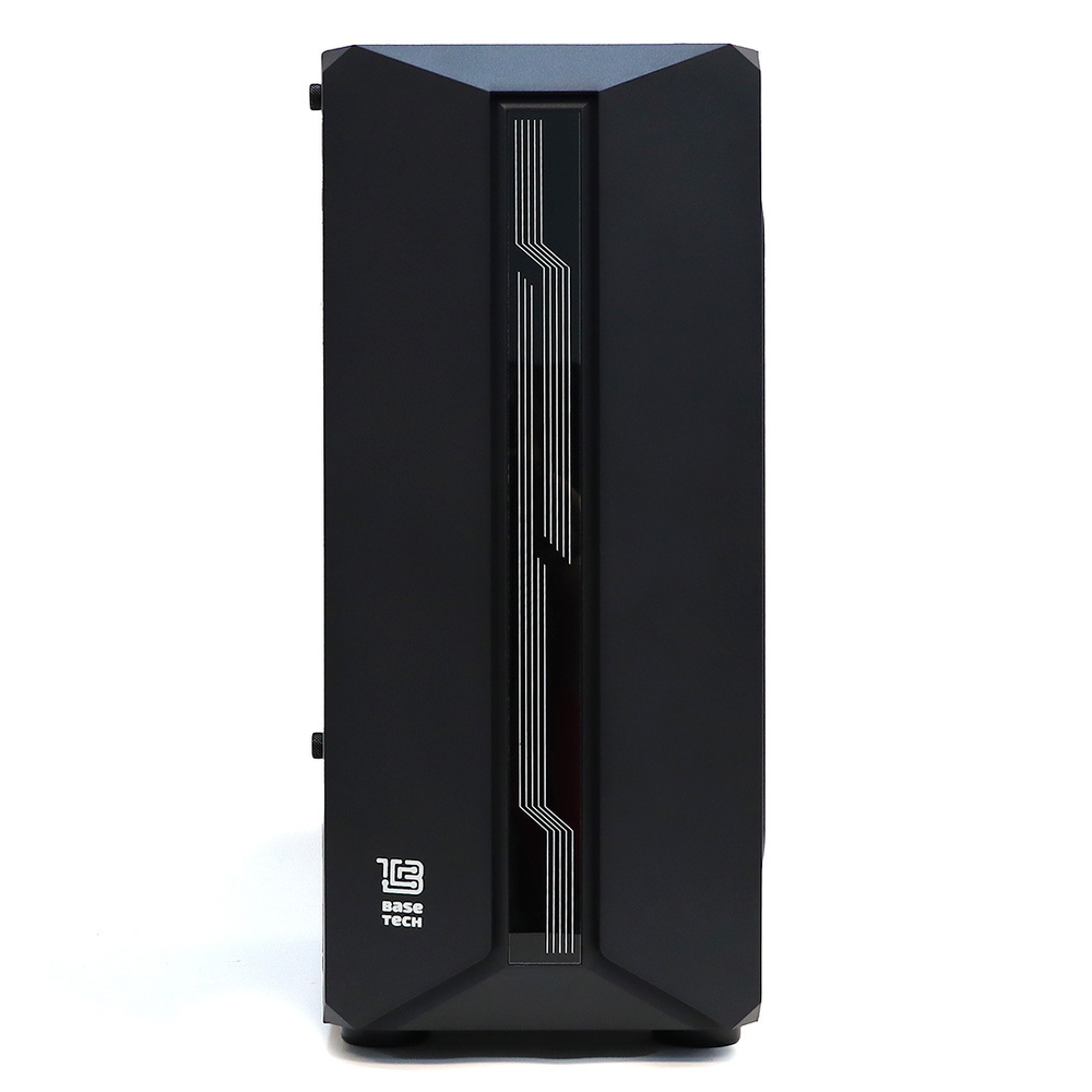 Корпус BaseTech eXtreme GFX-02, Без БП, ATX, RGB, чёрный, 1xFRGB FAN, 2xUSB2, 1xUSB3, бок: закалённое стекло (BT-GFX-02-RGB)