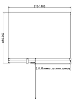 Душевой уголок Vincea Экстенза (Extenza) VSR-4EX101190CL, 1000/1100*900, хром, стекло прозрачное