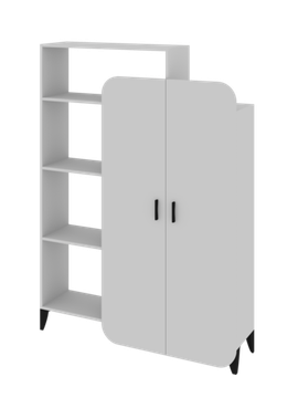 Шкаф НОВСКА /1230*1700*316/ анкор темный / вулканический серый
