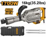 Отбойный молоток 1700Вт HEX 45Дж INGCO PDB17008 INDUSTRIAL