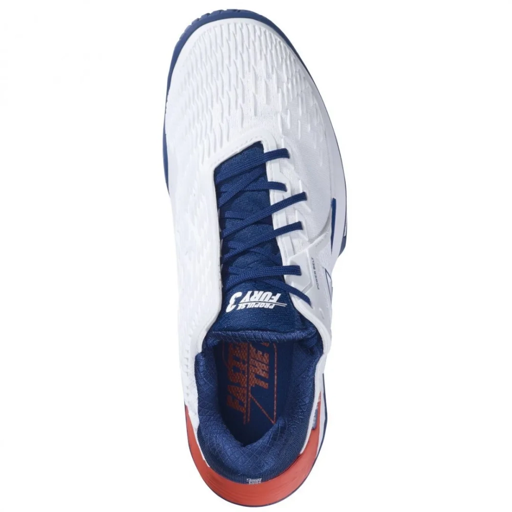 Теннисные кроссовки Babolat Propulse Fury 3 All Court Men - white/estate blue