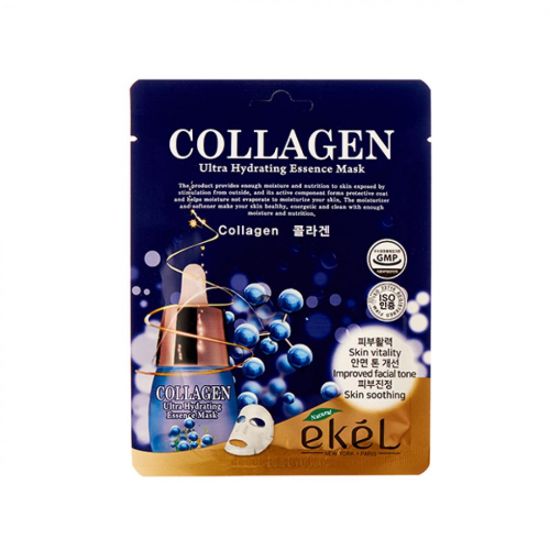 Тканевая маска для лица с коллагеном Collagen Ultra Hydrating Essence Mask Ekel 25г