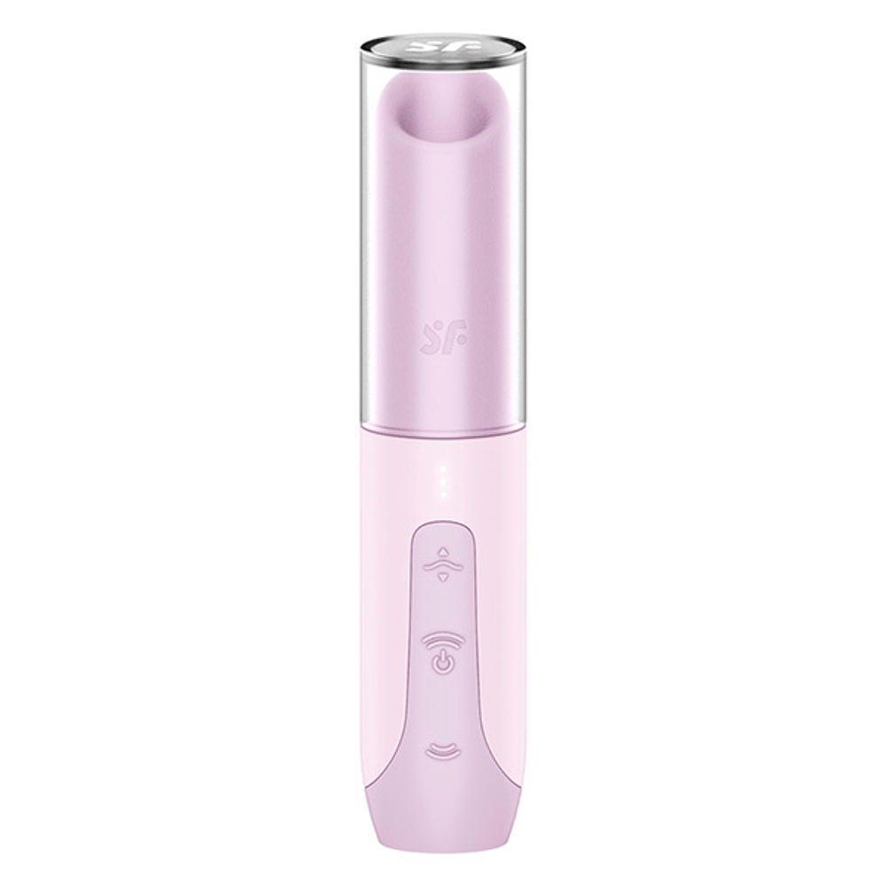 Сиреневый вакуумный стимулятор 13см в виде губной помады Satisfyer Secret Kiss 3D